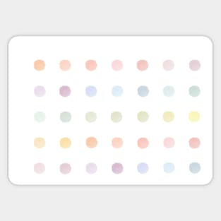 Pastel Watercolor Dots Sticker